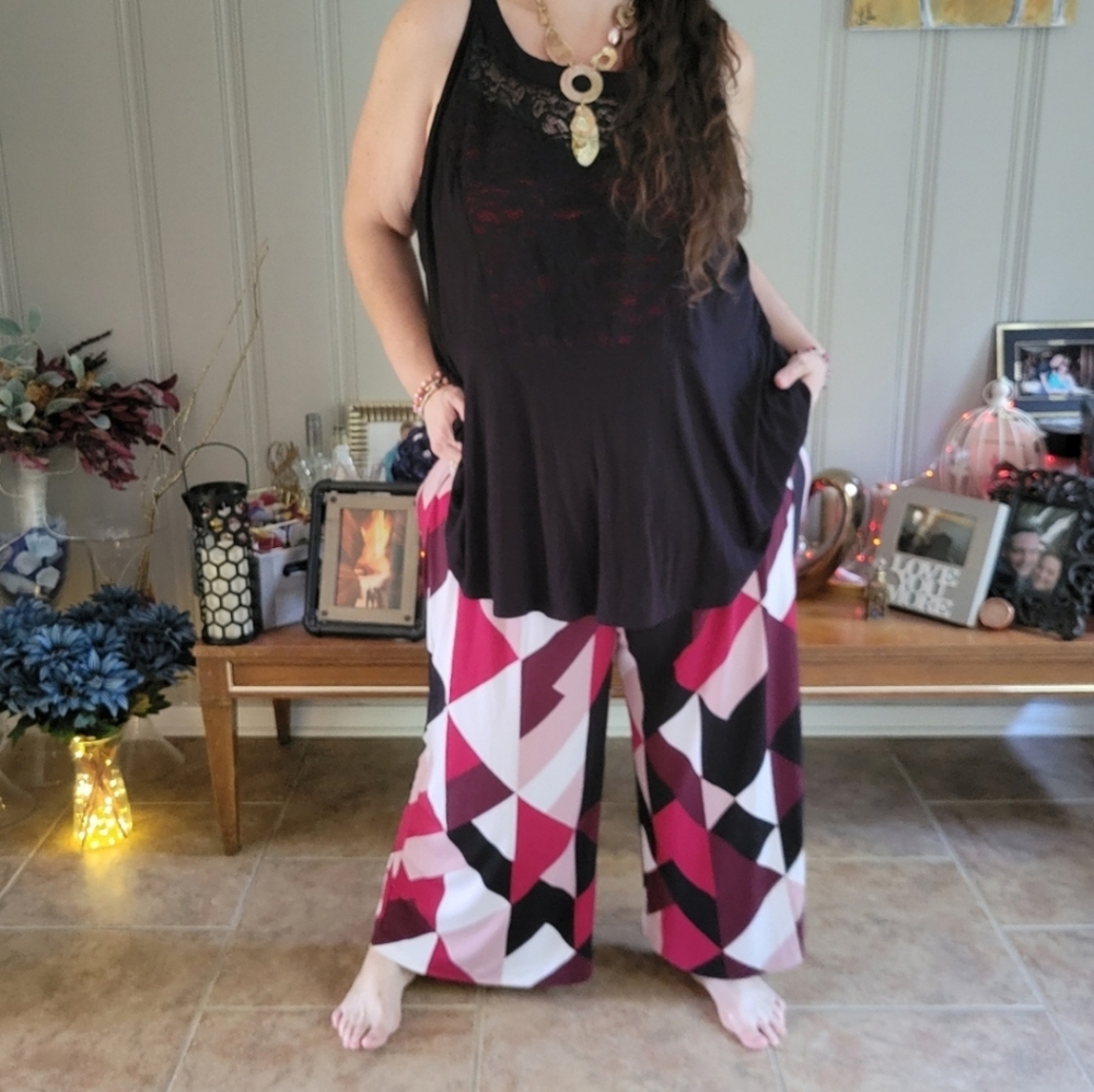 Catherines Curvy Plus Size Black Sleeveless Peplum Top Size 4X